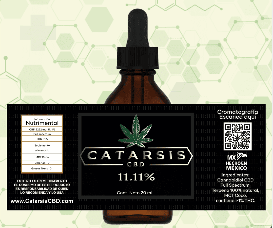 Aceite Catarsis CBD 11.11% Full Spectrum de 2222 mg
