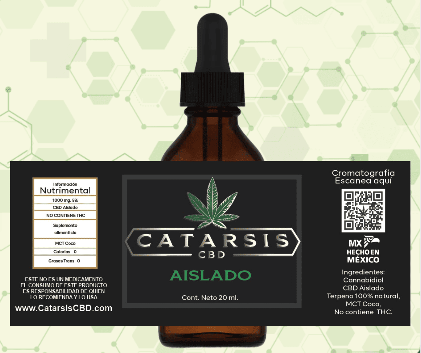Aceite Catarsis CBD Aislado de 1000 mg